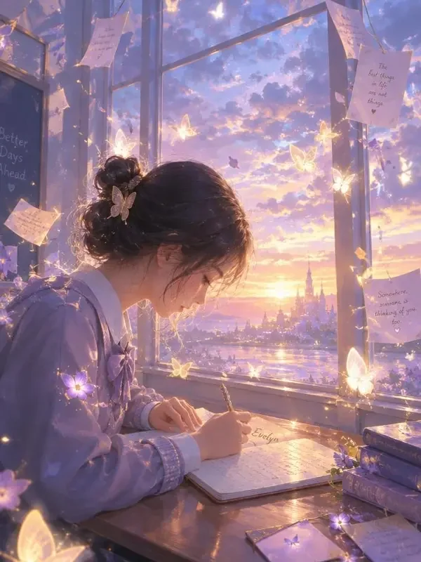 黄豆短剧《你的名字藏我心上》封面，少年暗恋的青春唯美插画